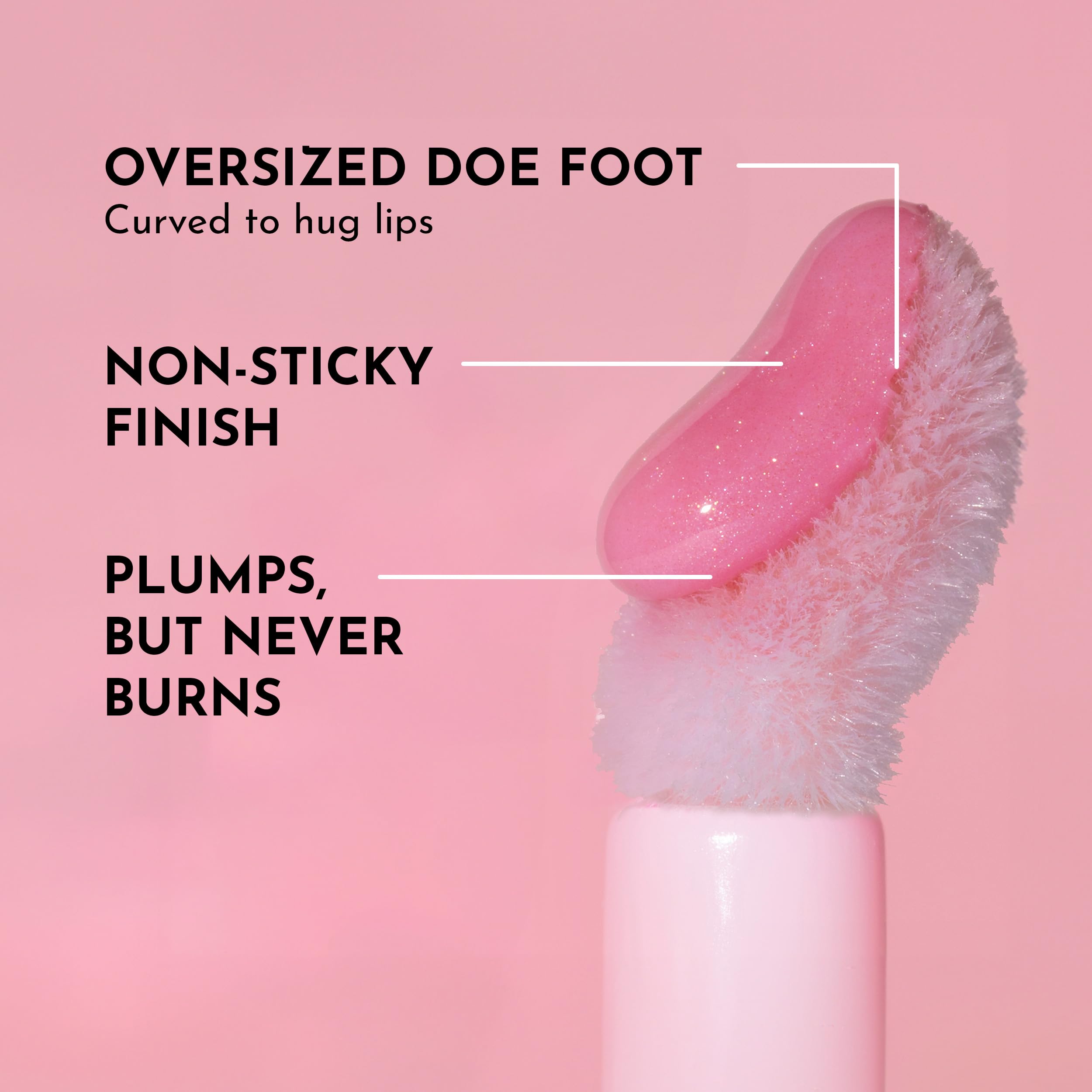 Lawless Forget the Filler gloss swatch reveals glassy shine and smooth lip surface