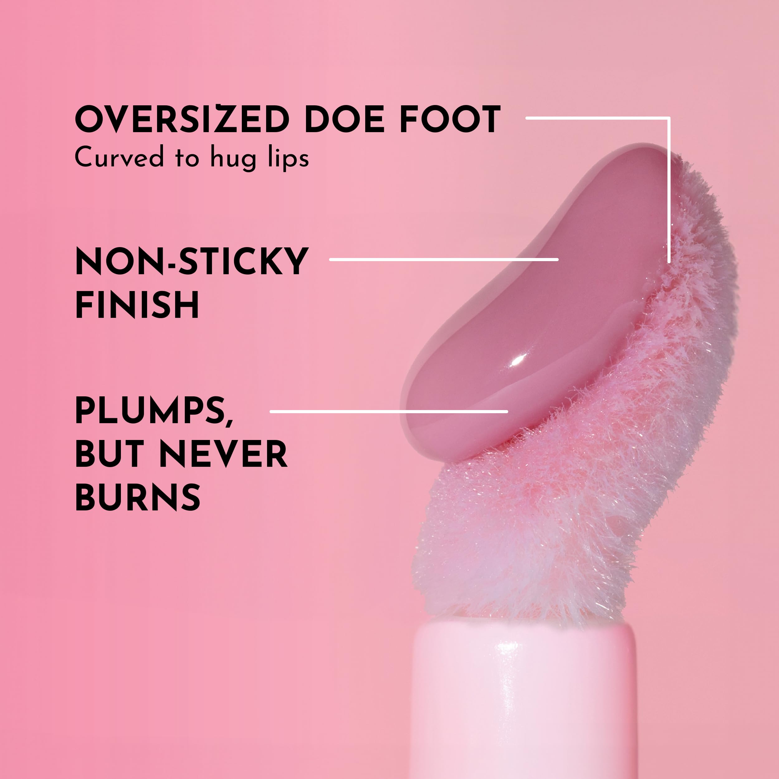 Lawless Forget The Filler lip plumper applicator hugging lips for smooth, comfortable application