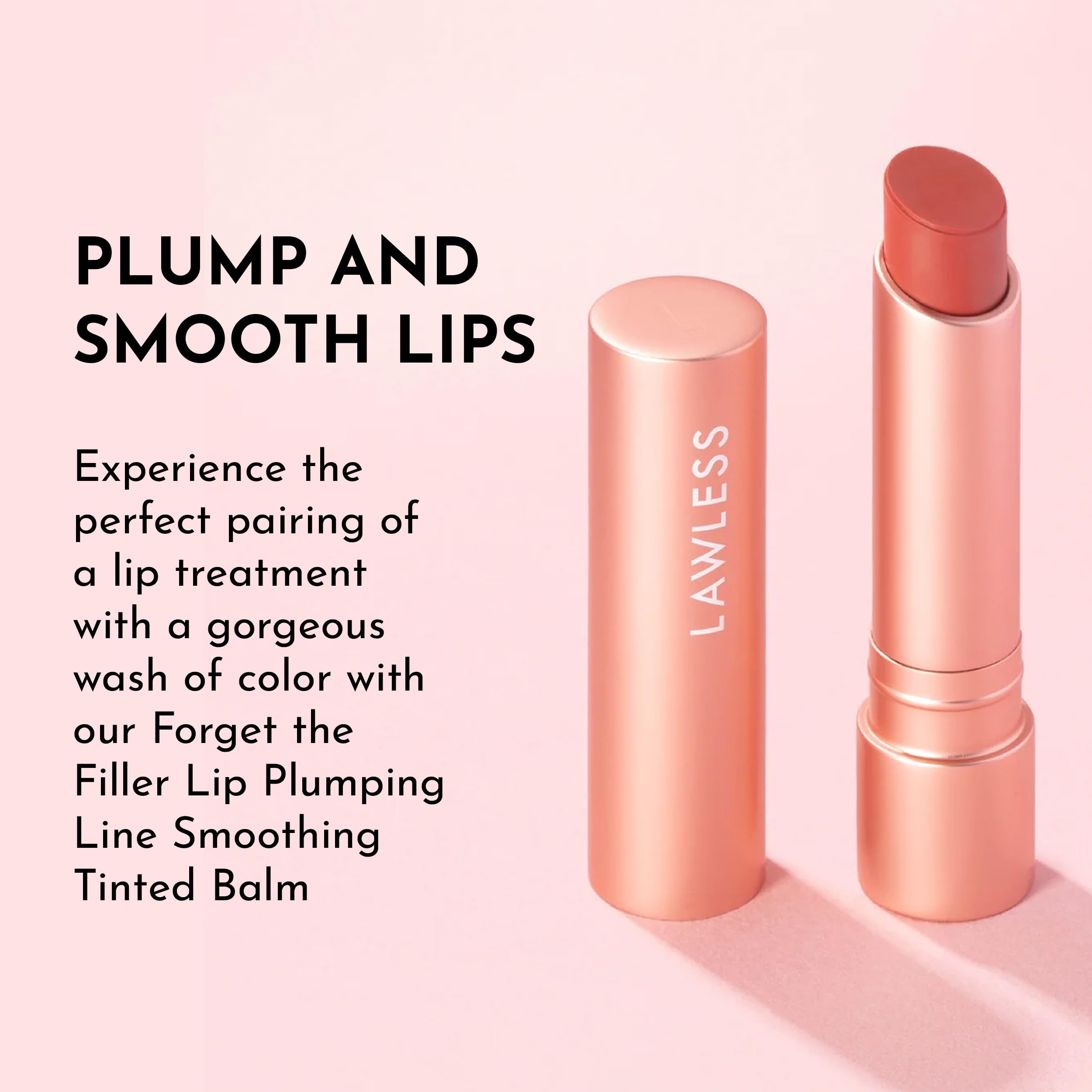 LAWLESS balm pairs with Definer Liner for a fuller lip look.