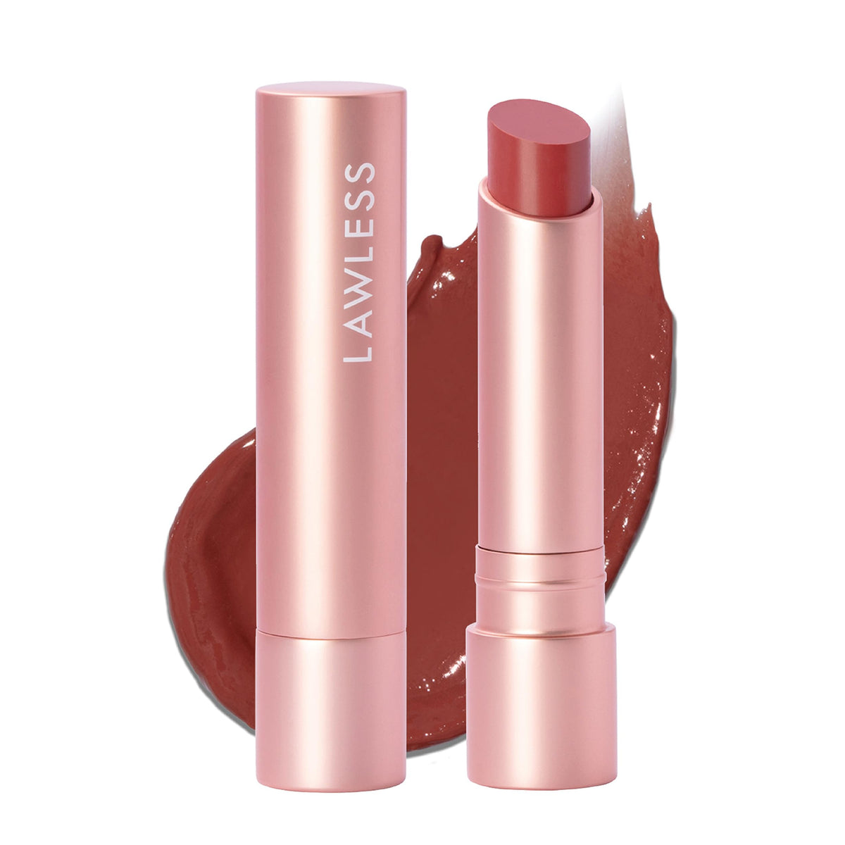 LAWLESS Forget the Filler balm Georgie tube provides smooth, hydrated lips.