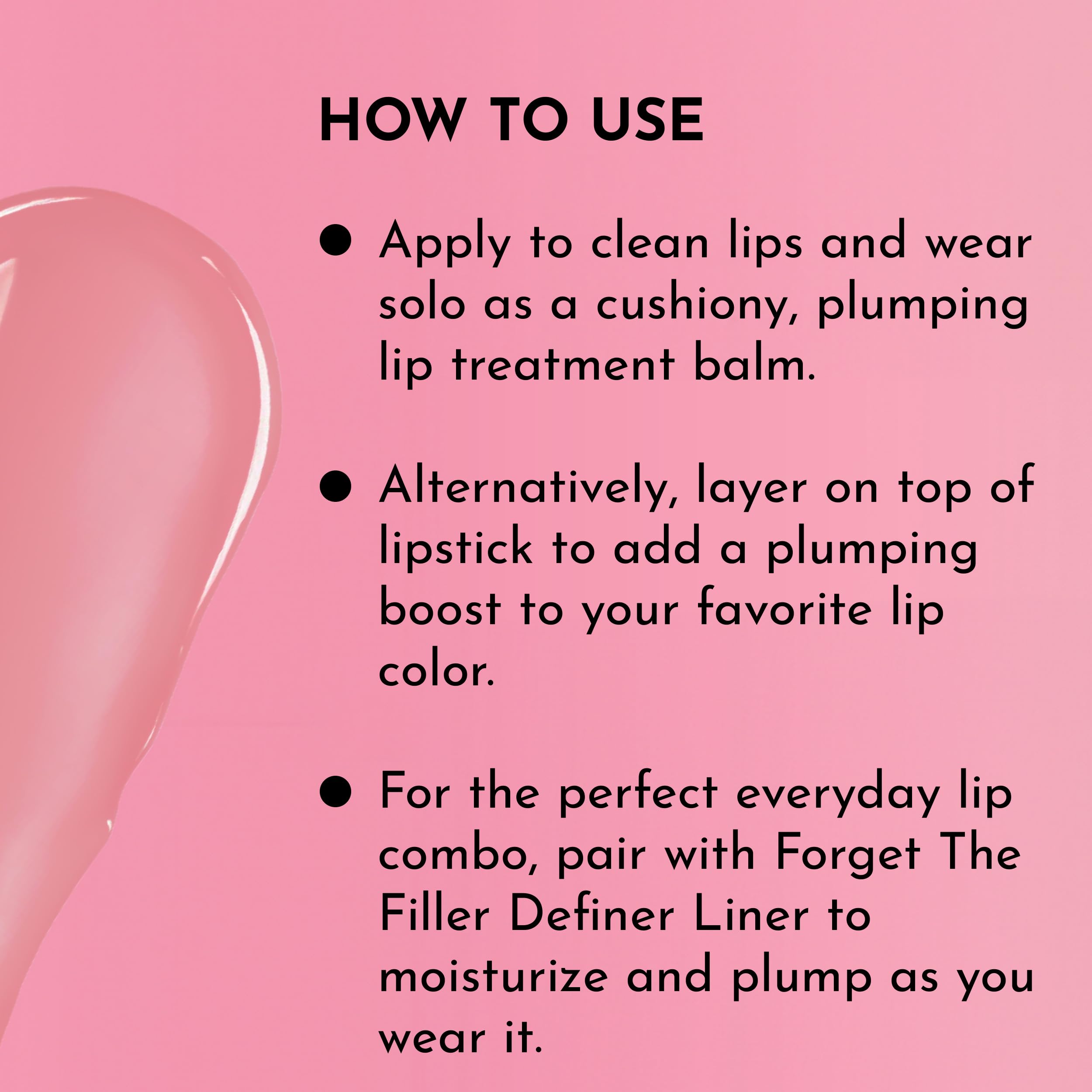 LAWLESS Forget the Filler on lips closeup demonstrates hydration and tint.