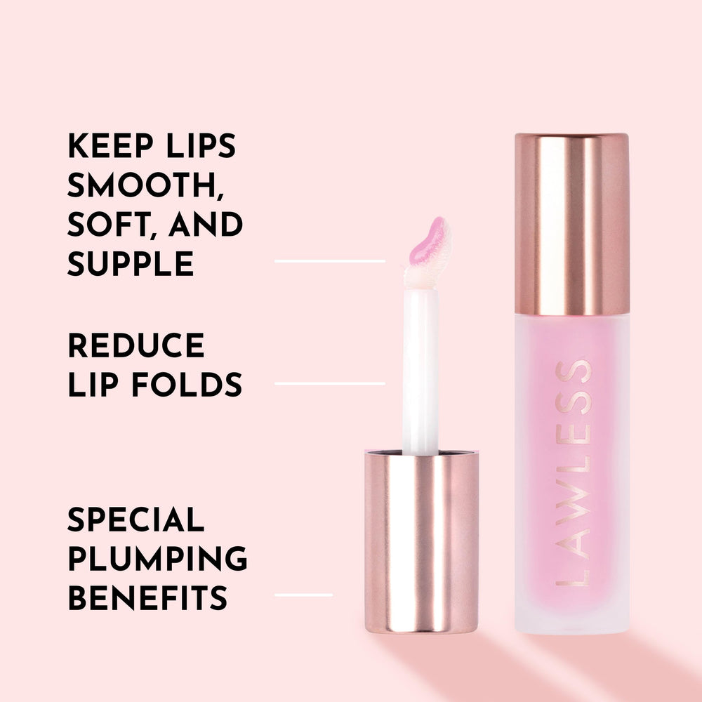 Lawless Forget the Filler strawberry milkshake color with sheer, creamy shine