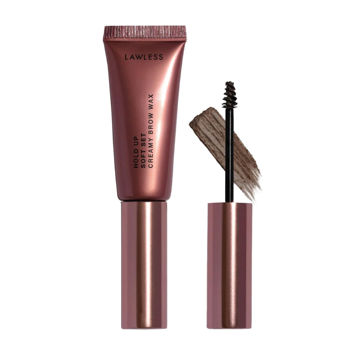 LAWLESS Hold Up Soft Set Brow Wax jar with creamy tint for fuller brows