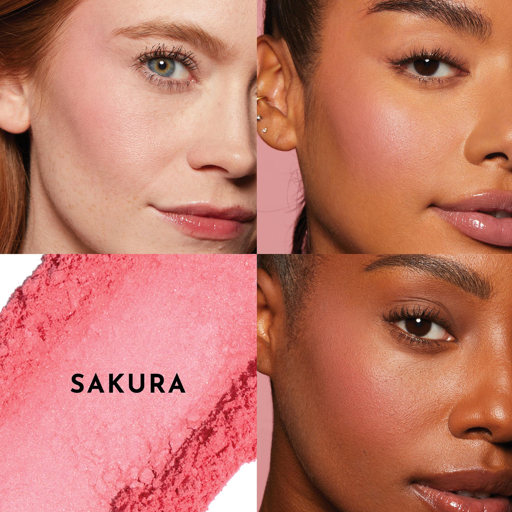 LAWLESS Make Me Blush brush usage guide demonstrates easy, buildable cheek color.