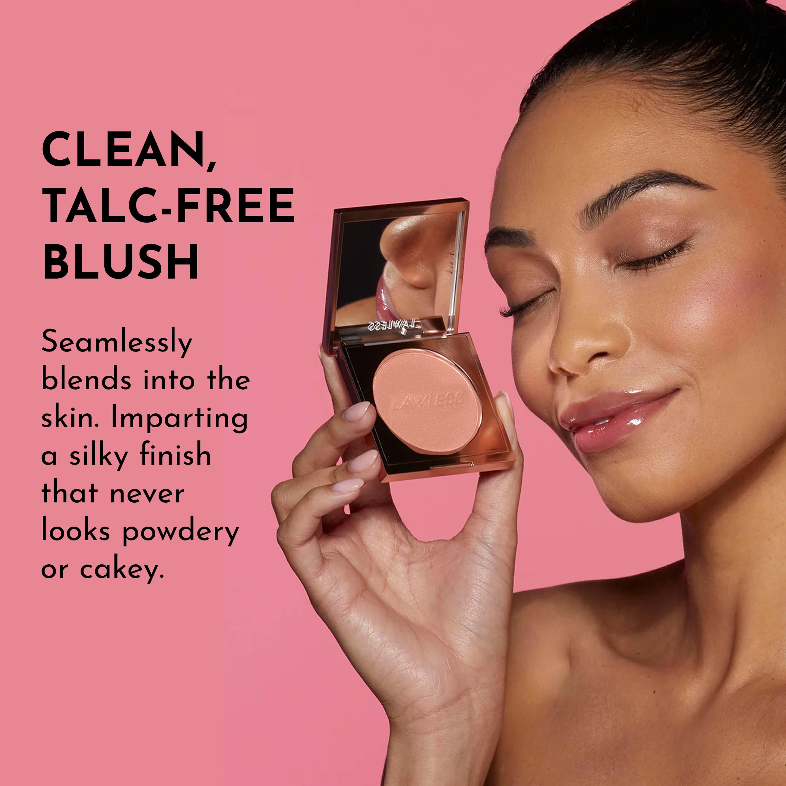 LAWLESS Make Me Blush close-up highlighting shea butter and squalane ingredients