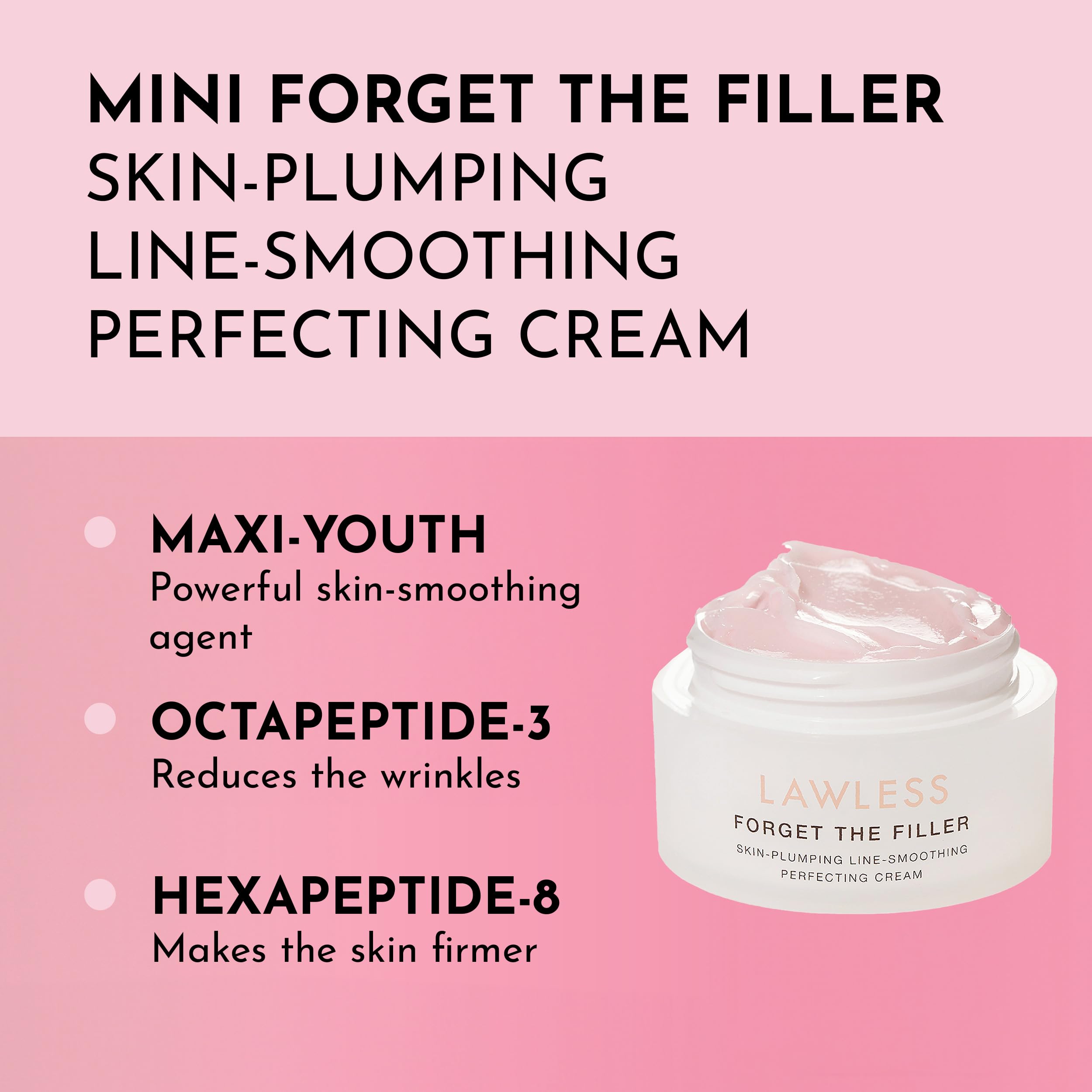 Lawless Mini Forget the Filler soft velvet texture swatch for a seamless makeup base