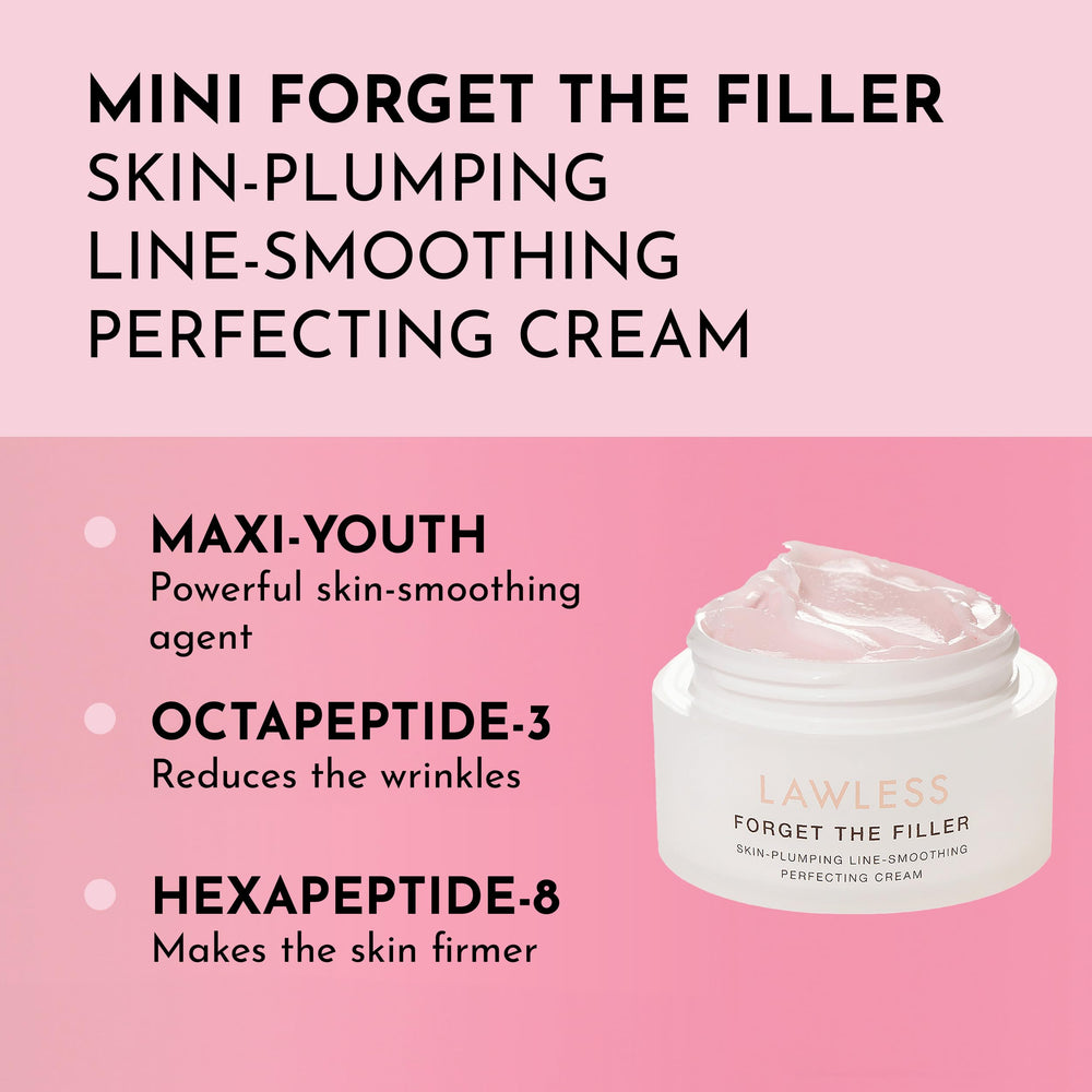Lawless Mini Forget the Filler soft velvet texture swatch for a seamless makeup base