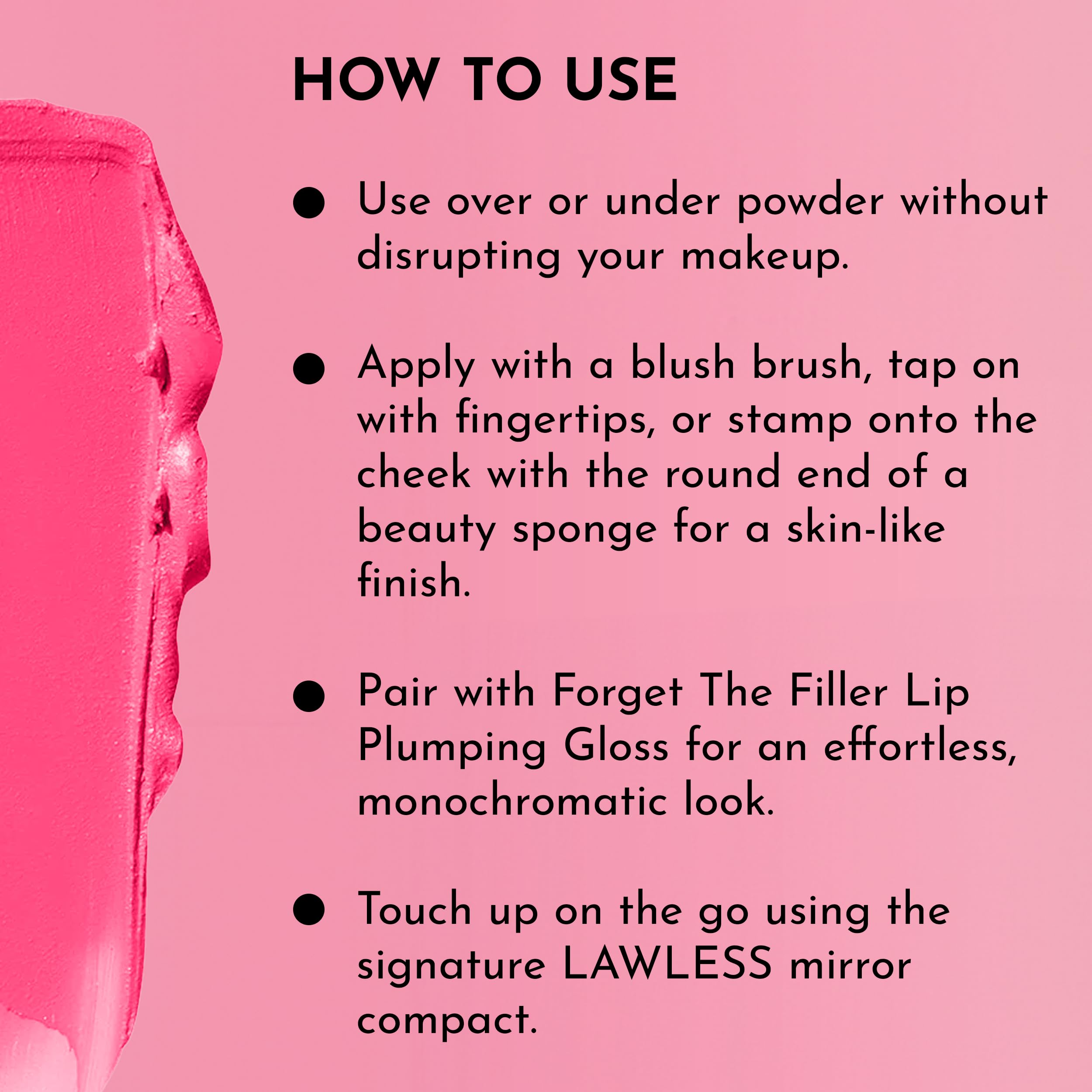 Lawless Pinch My Cheeks brush application demo for precise cheek color