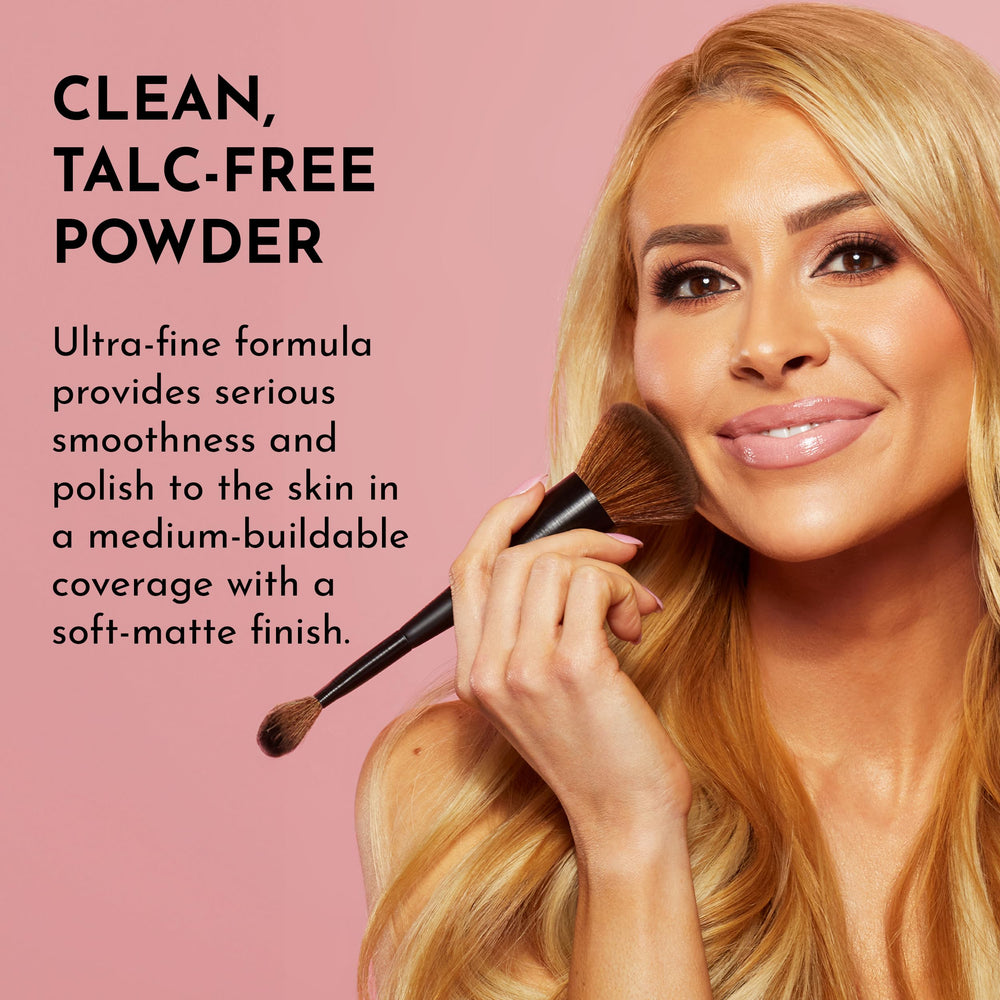 Lawless setting powder applied around eyes for precise, long-lasting wear.