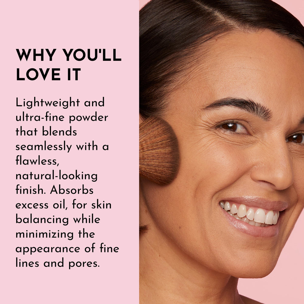 Lawless setting powder adds long-lasting makeup hold.