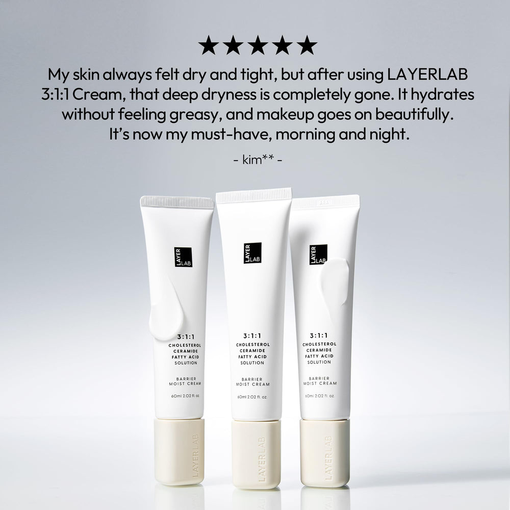 LAYERLAB Barrier Moist Cream used daytime under makeup for a comfortable base
