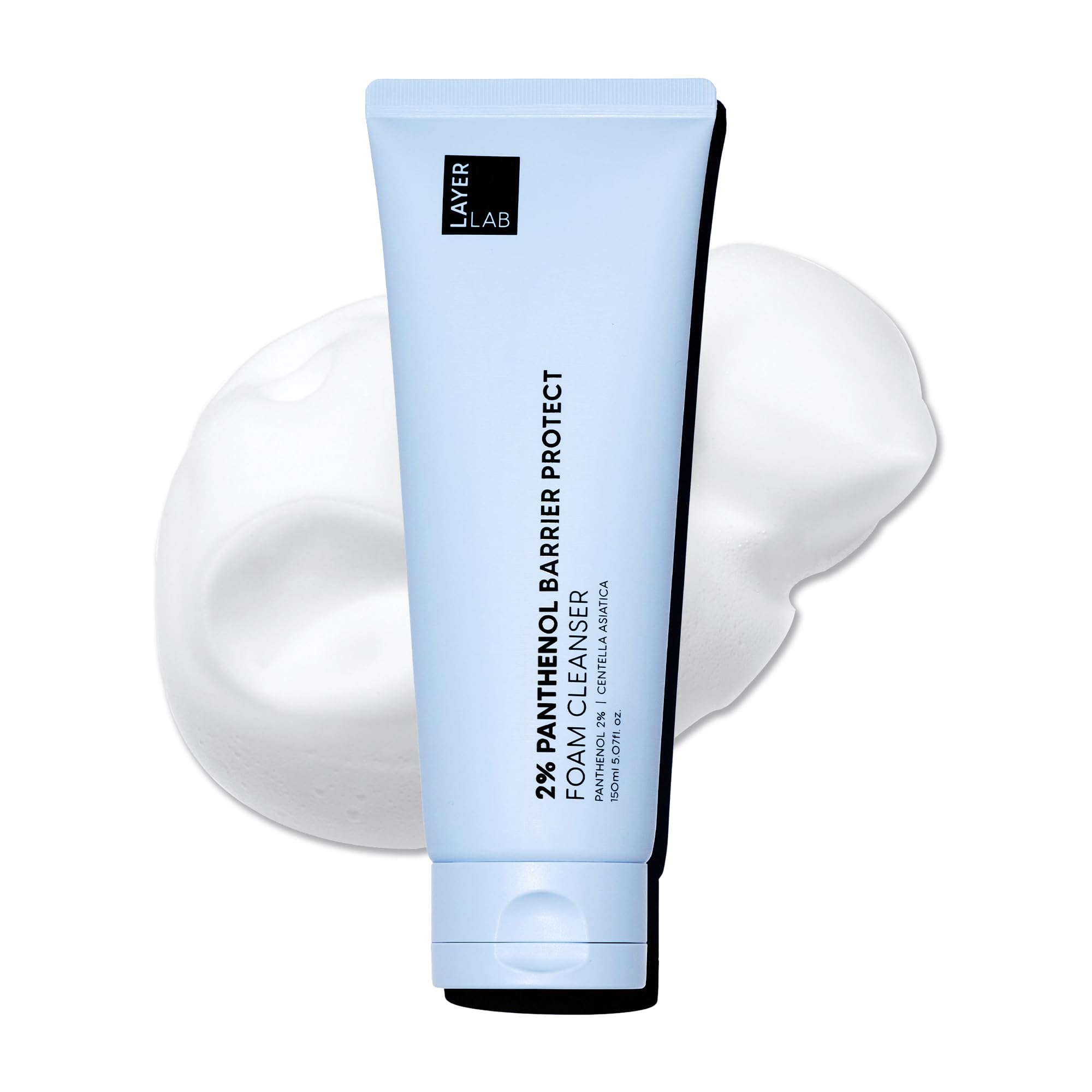 LayerLAB Korean Face Wash bottle in blue packaging for deep cleansing.