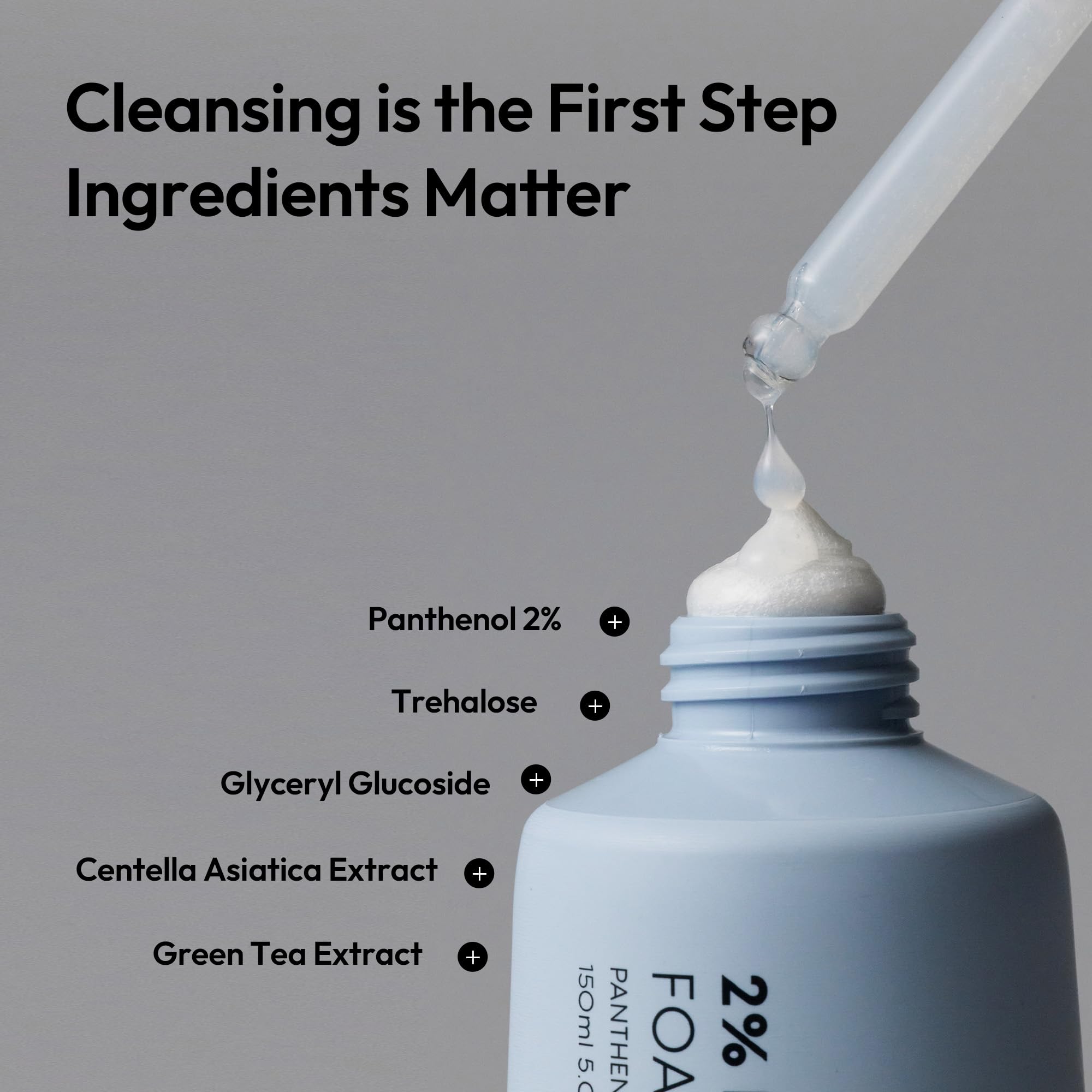 LayerLAB Korean Face Wash texture-lather close-up demonstrates gentle cleansing.