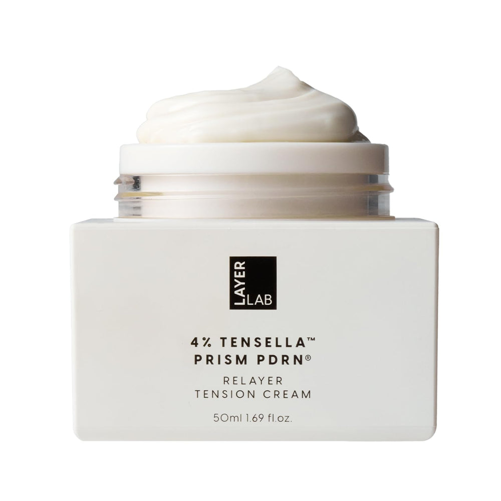 LayerLab Relayer Firming Cream bottle delivering overnight hydration and firmer-looking skin