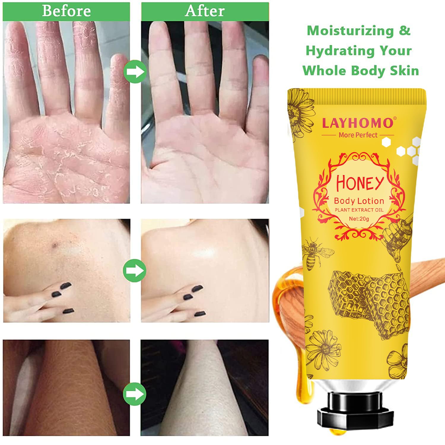 Layhomo all-skin-types lotion offers non-greasy, comfortable moisture.