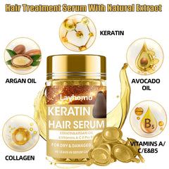 Layhomo hair oil capsules pack showing precise dosage.