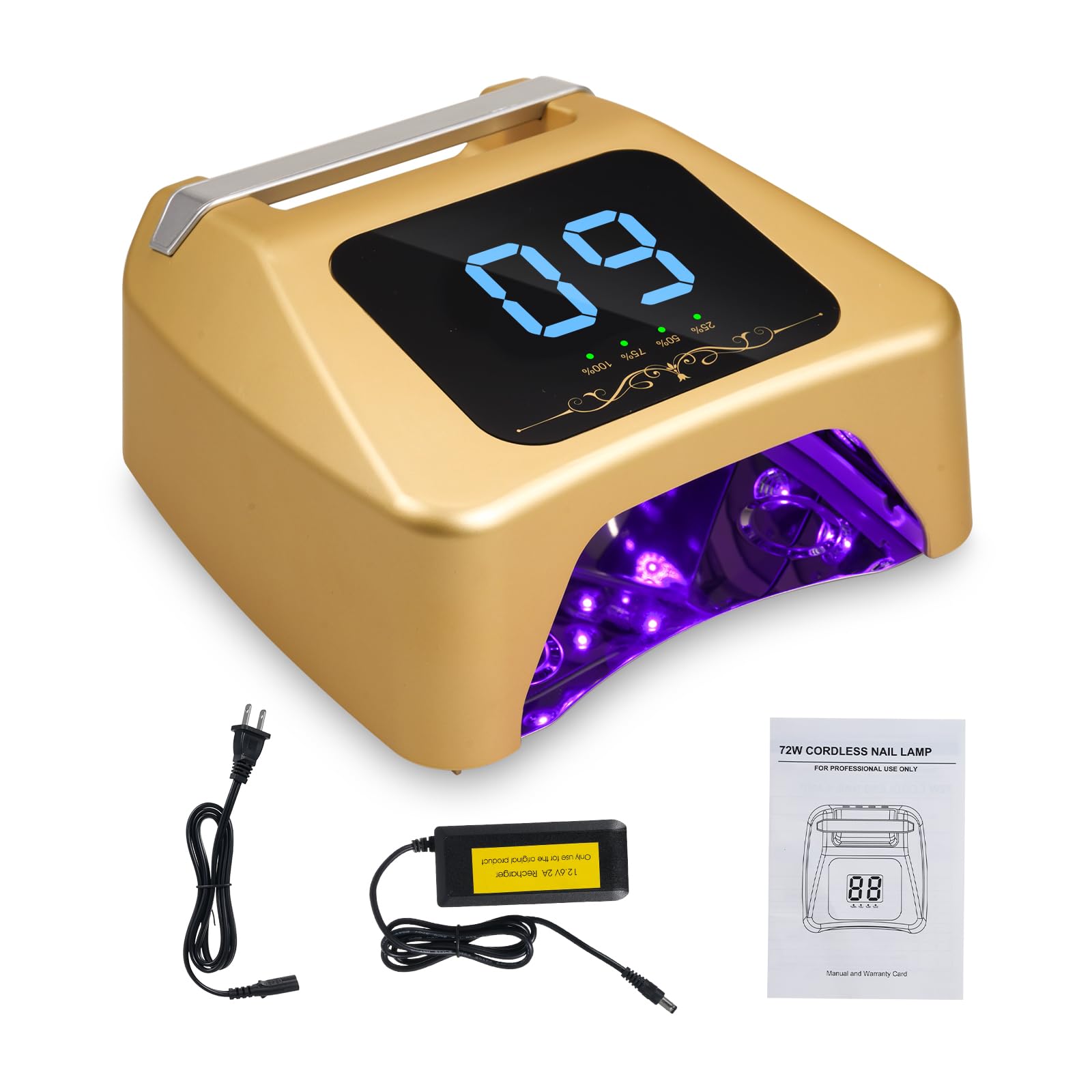 Layhou 72W nail lamp used for toes and nails during pedicures