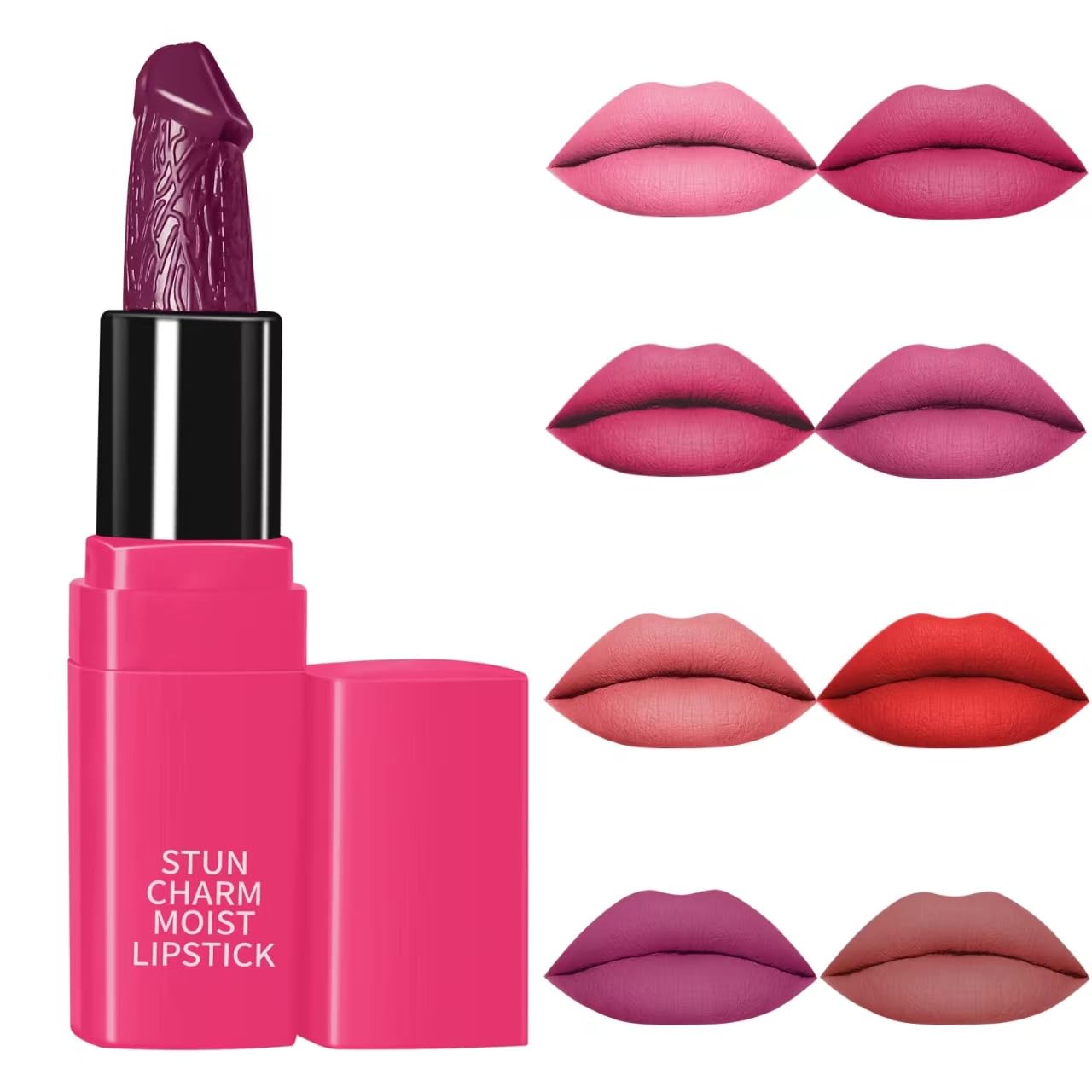 Laymoon lipstick-mushroom-inspired design; a quirky centerpiece for party gifts.