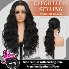 LAYSHAGO pre-plucked natural hairline 13x4 lace front wig for easy daily styling
