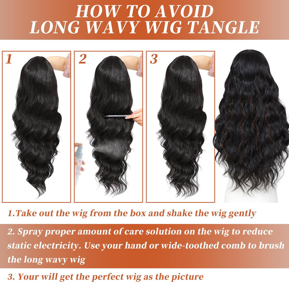 LAYSHAGO gift box includes wig cap and comb for easy setup