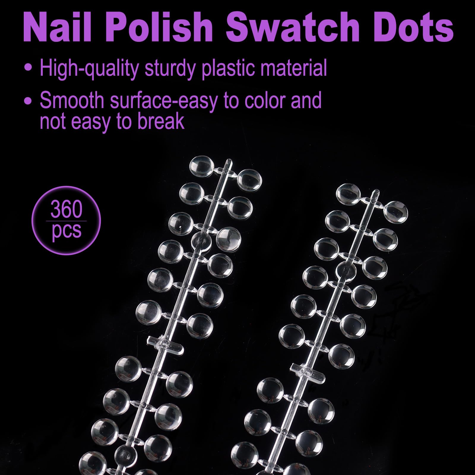 Laza adhesive stickers securely attach swatches to displays for quick references.