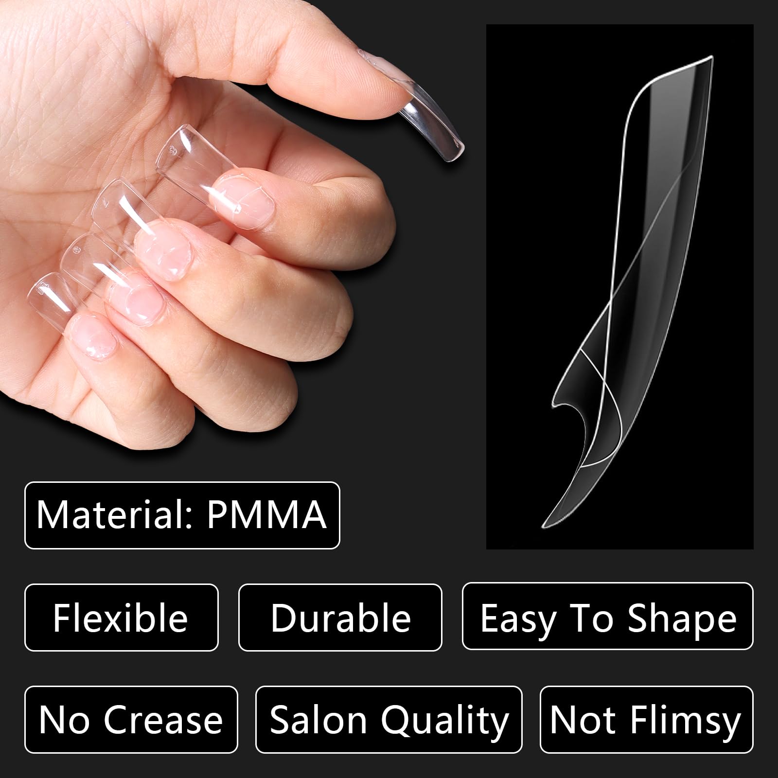 Laza duck nail tips half-cover design for breathable wear.