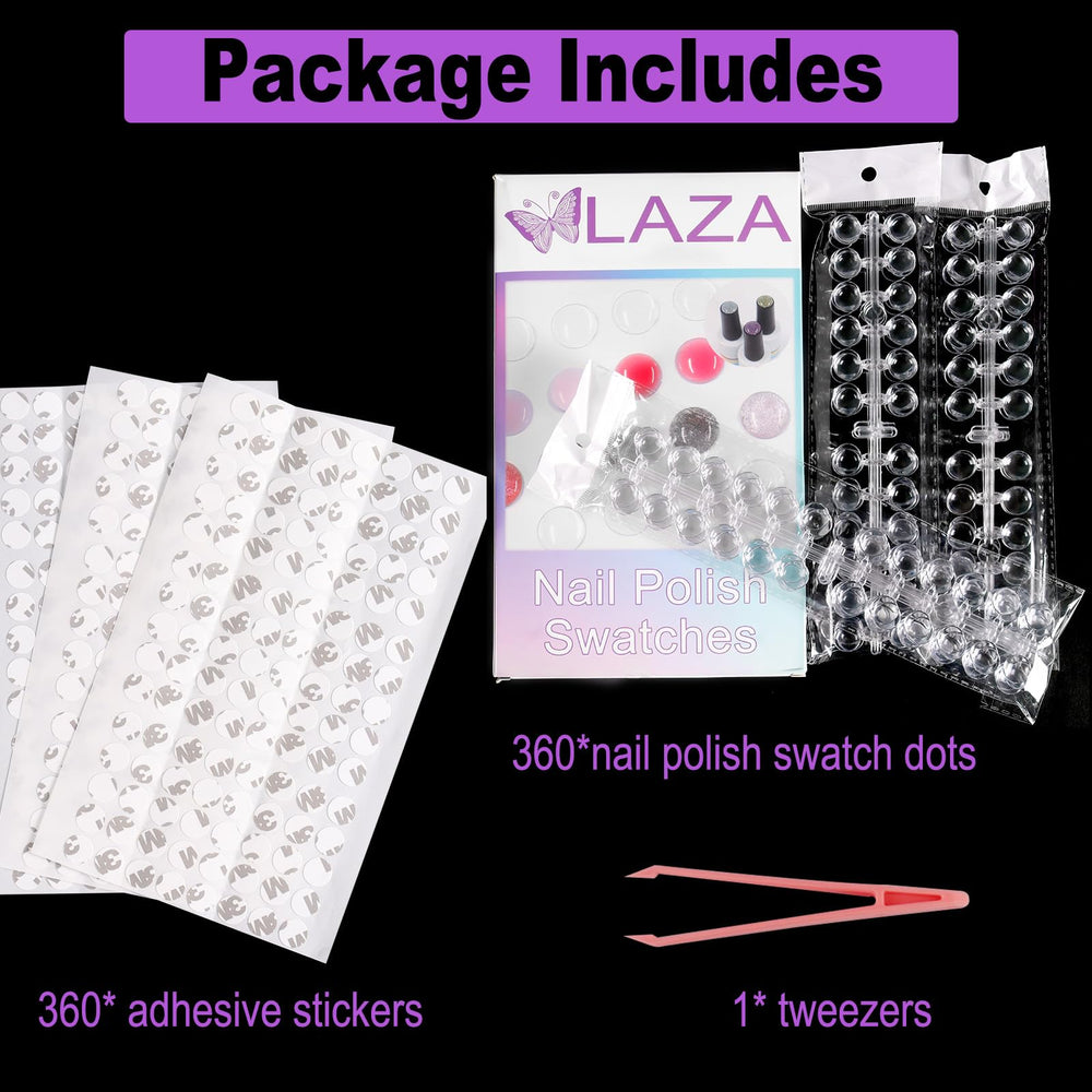 Laza tweezers help customers pick swatches cleanly without smudging.