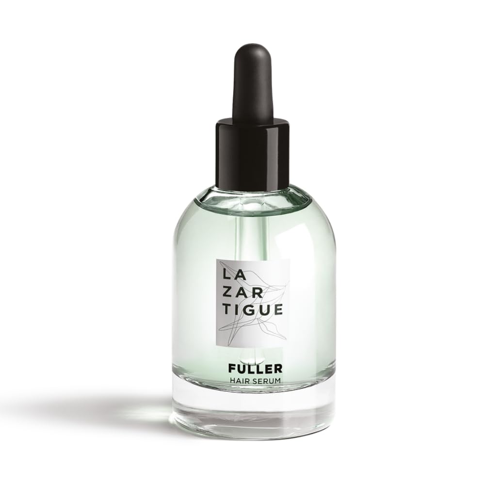 Lazartigue Fuller Hair Serum bottle with lightweight vegan formula for daily scalp care.
