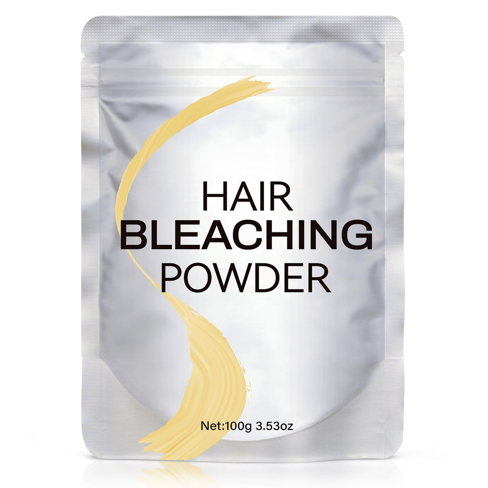 Lazibudgha hair bleach powder 100g ready for even lift and color change.