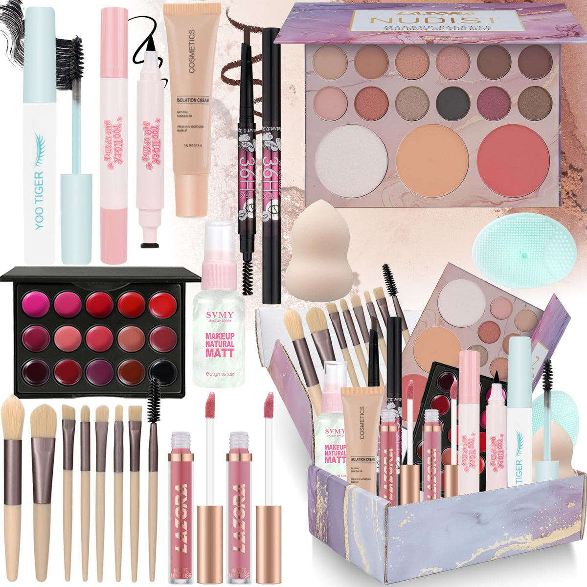 LAZORA makeup kit for teens—an all-in-one set for effortless daily looks.