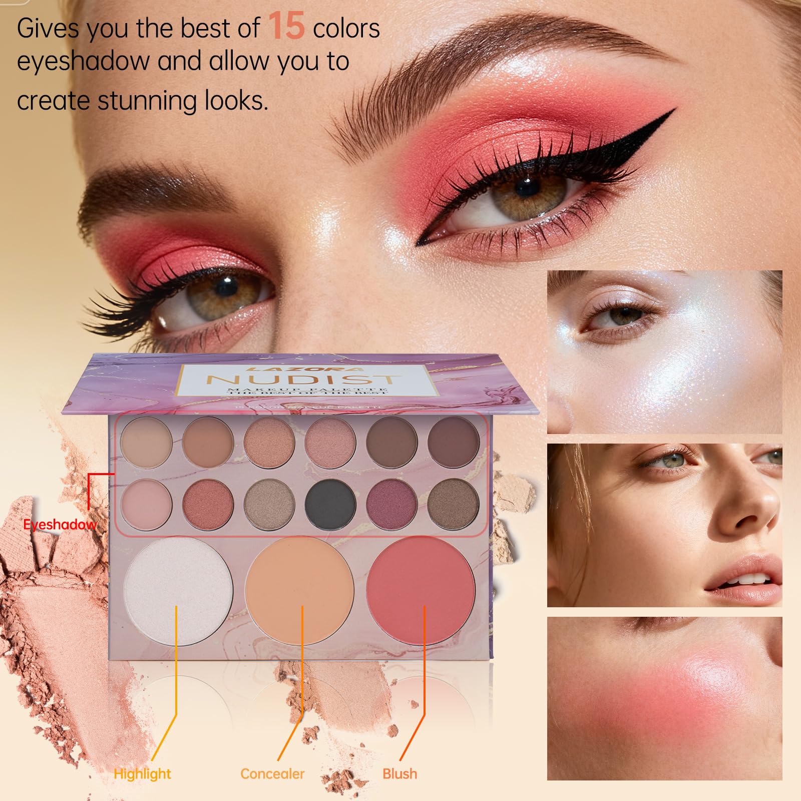 LAZORA eyeshadow palette for teens creates versatile daytime and evening looks