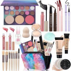 LAZORA teen makeup set palette close-up for versatile shades and creative looks.