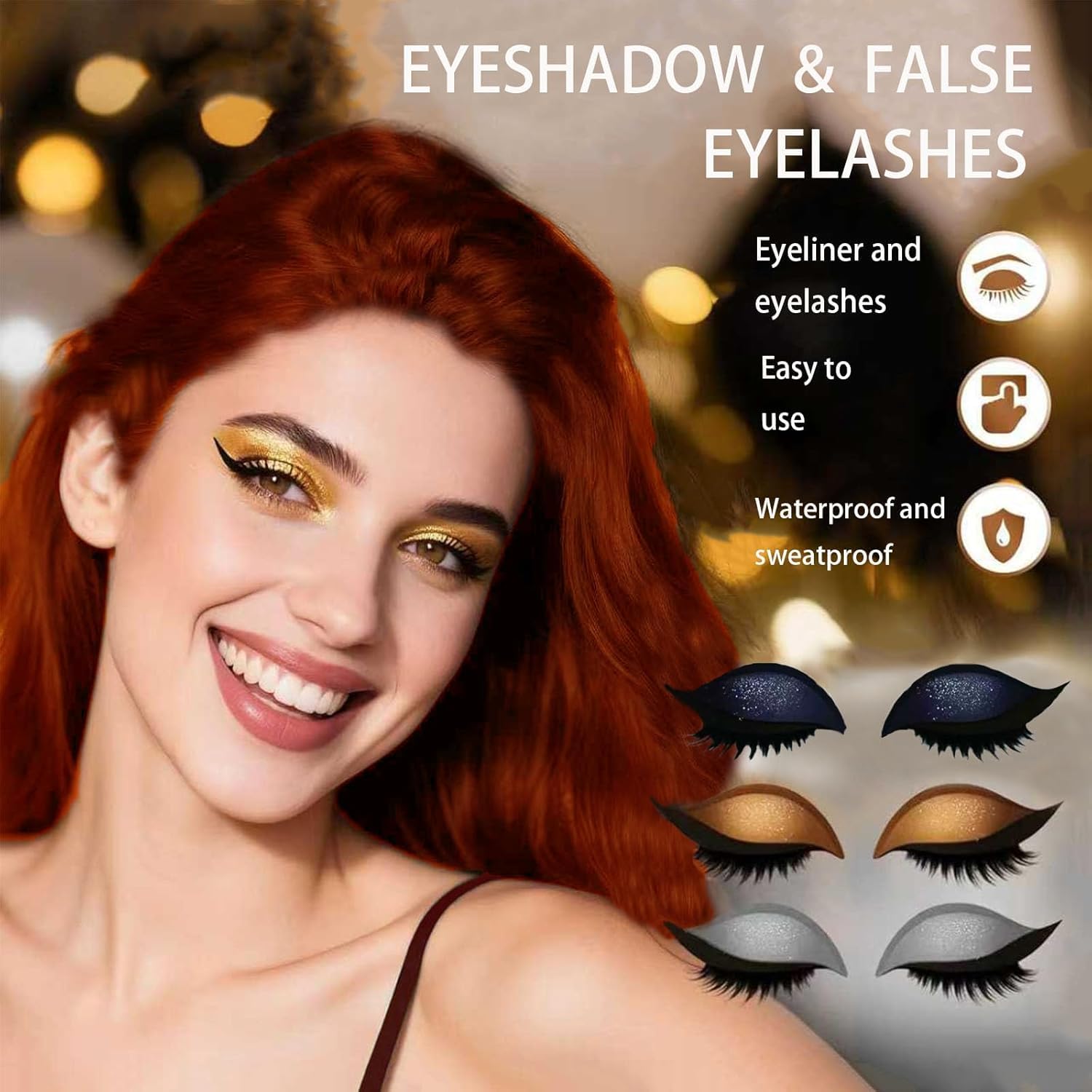 Lazy Eye Shadow Eyelash Patch built-in eyeshadow swatch for depth.
