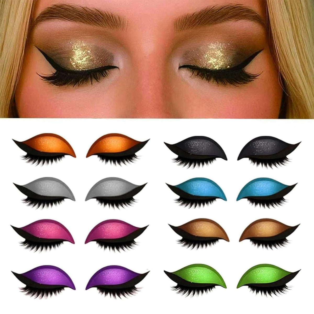 Lazy Eye Shadow Eyelash Patch packaging showing easy 3-in-1 makeup solution.