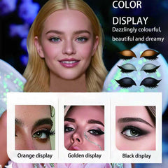 Close-up of Lazy Eye Shadow Eyelash Patch steps for quick application.