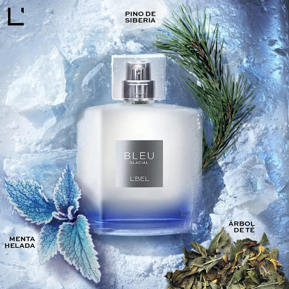 L'Bel Bleu Glacial spray bottle ready to apply