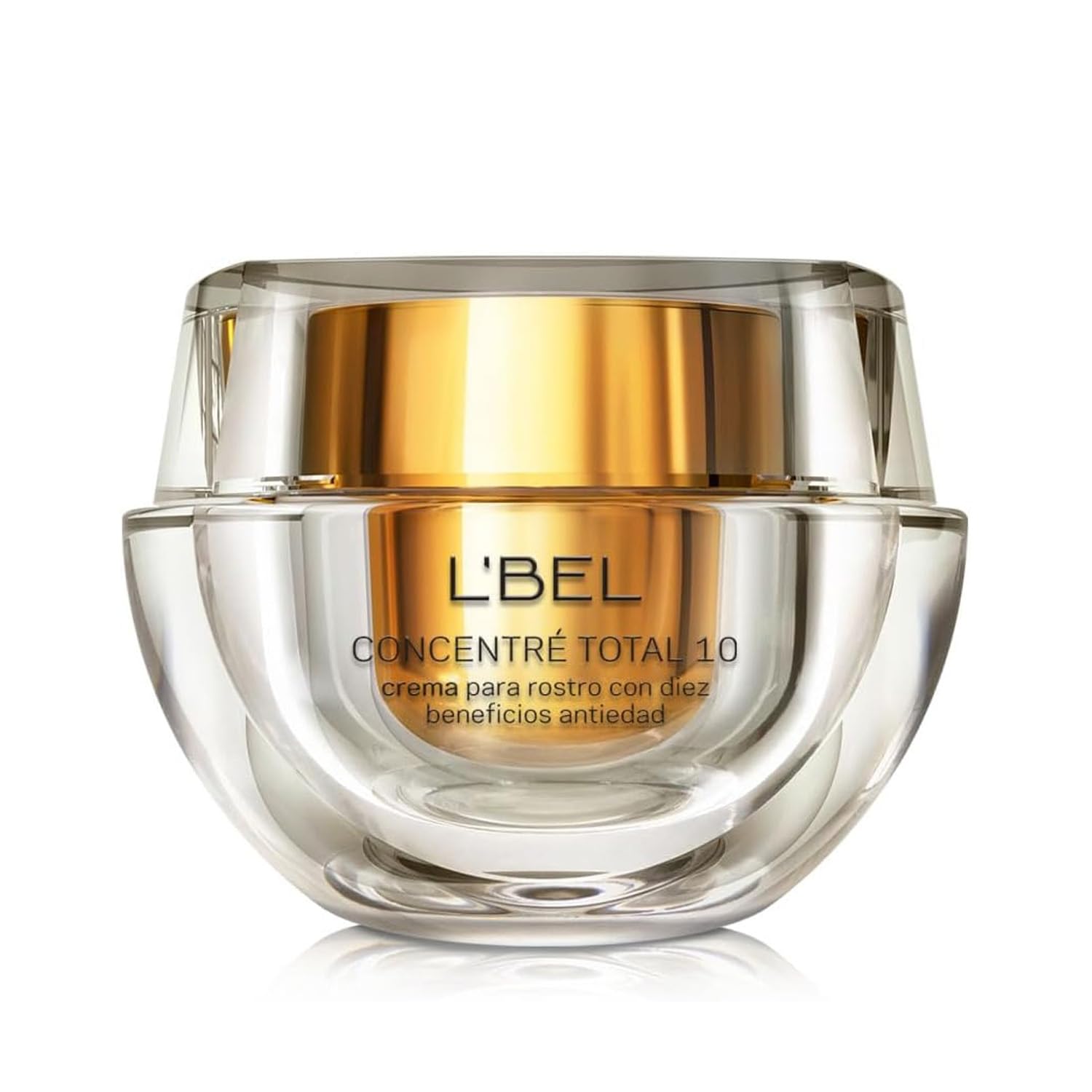 L'Bel Concentré Total anti-wrinkle cream bottle with premium packaging and smooth application.