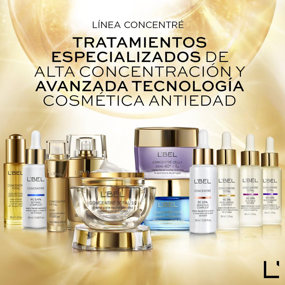 Application scene with L'Bel B3 serum for skincare routine.