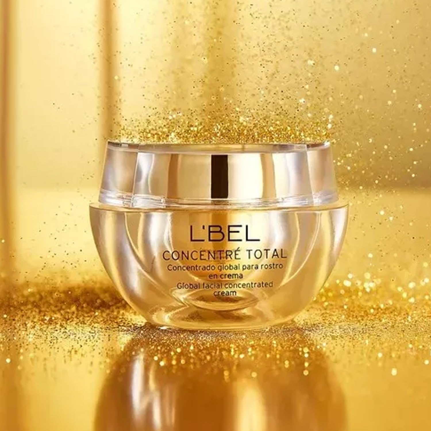 L'Bel Concentré Total packaging box signaling premium skincare.