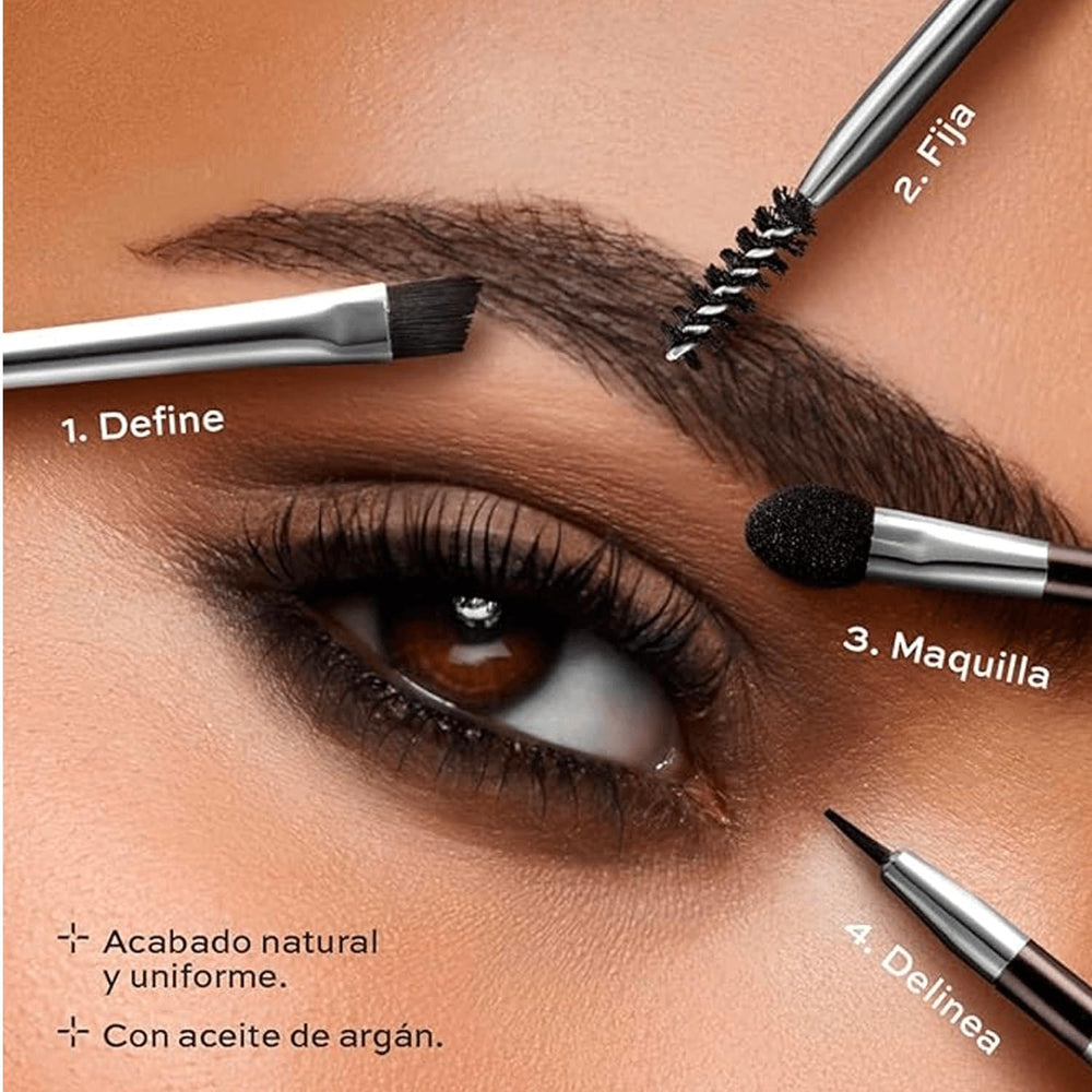 L'Bel highlighter eye corner application adding subtle lift and brightness.