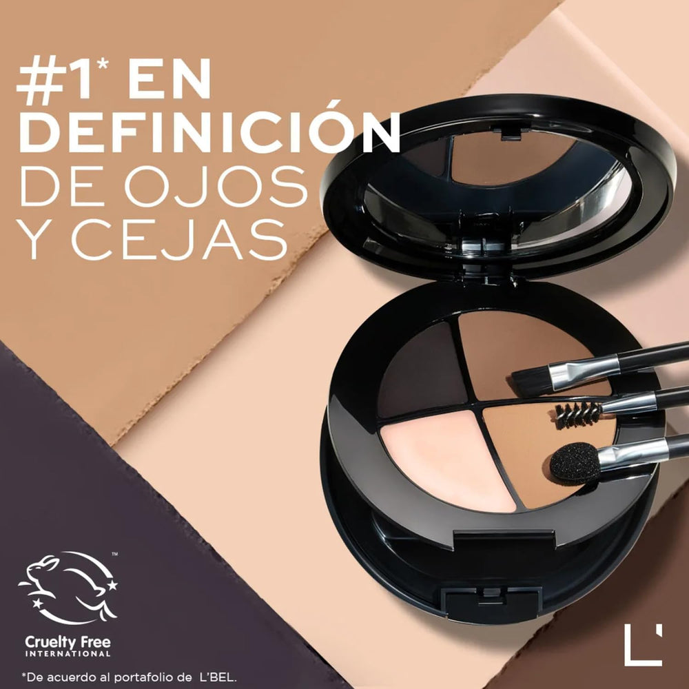 L'Bel wet shadow eye liner step enabling smooth, dramatic eyeliner with wet shadow.