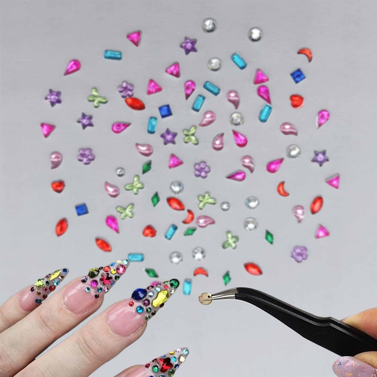 LBPEPAMZ pave-crystal charms support quick, creative nail styling on busy days