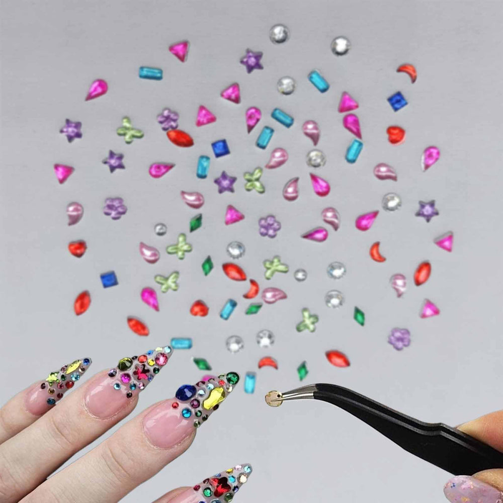 LBPEPAMZ pave-crystal charms support quick, creative nail styling on busy days