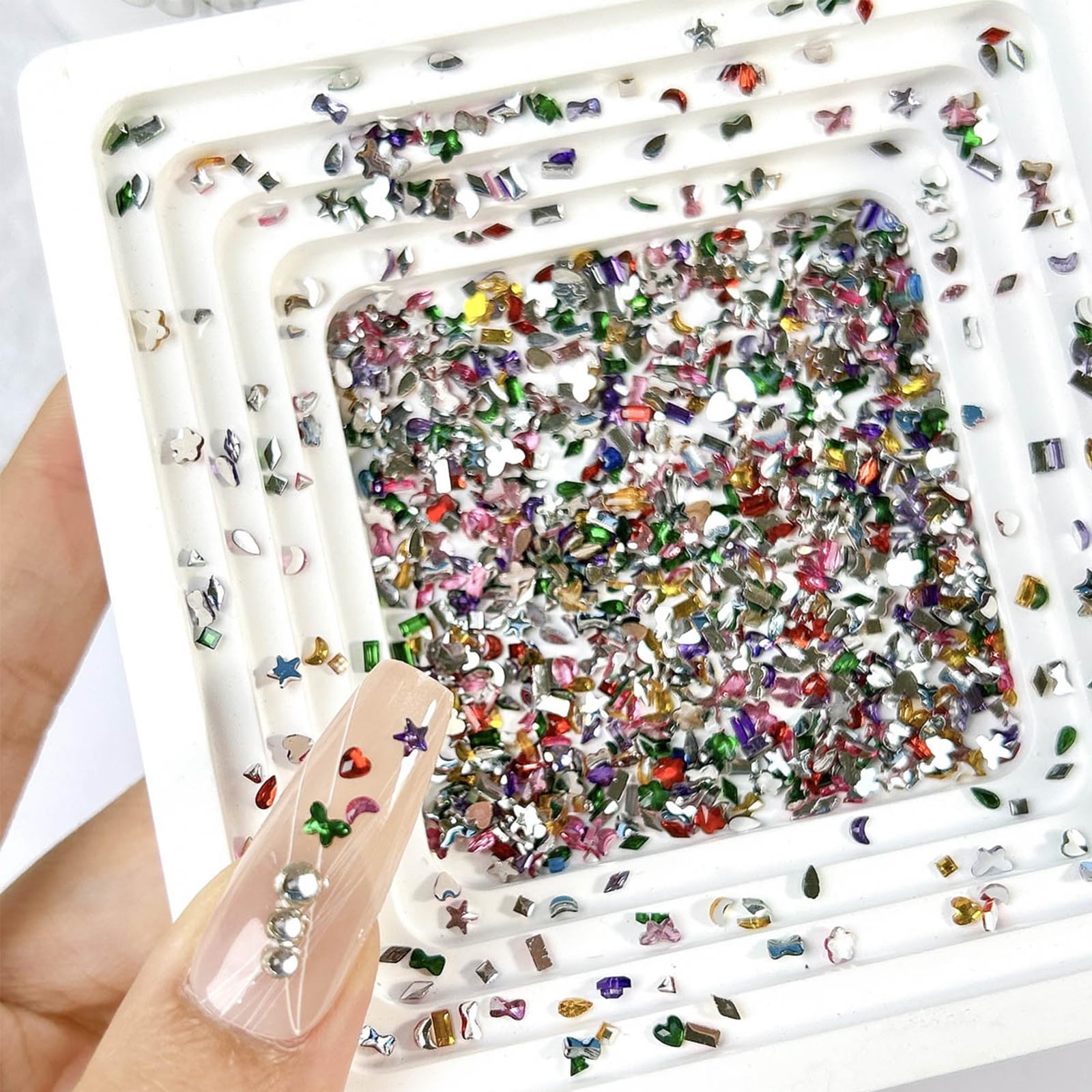 LBPEPAMZ star-diamond charms enhance sparkling nail designs and easy application