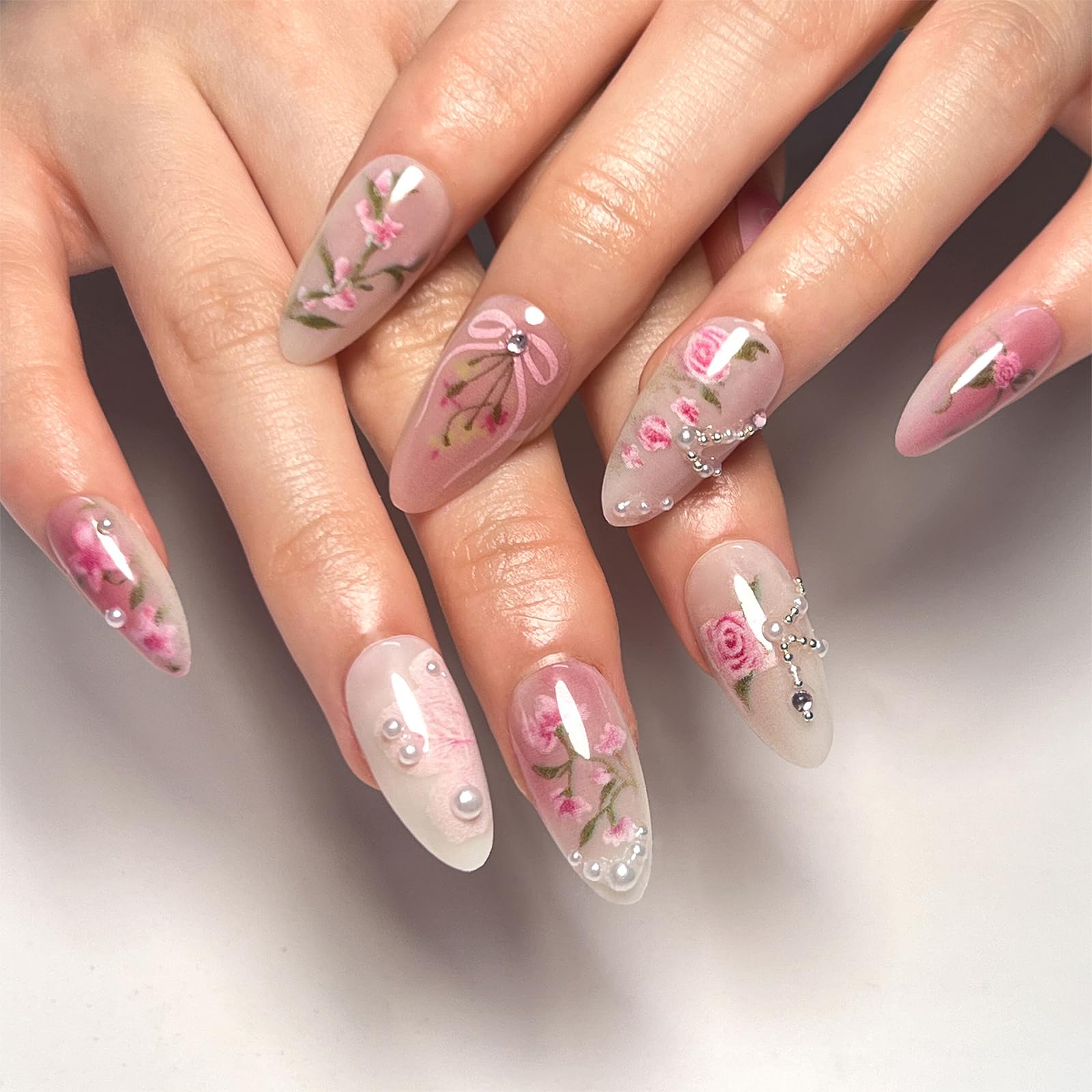LBPEPAMZ short almond nails designed for comfortable everyday wear