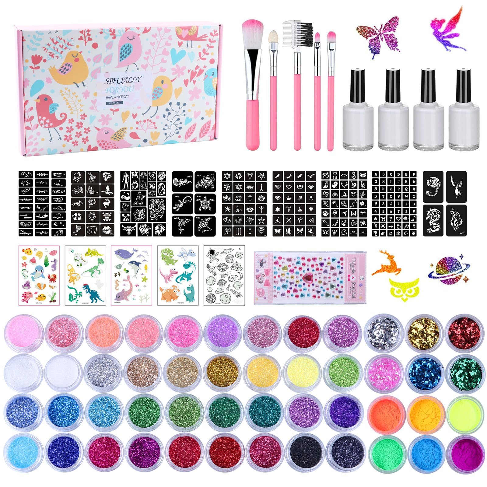 LCDGTJ tattoo kit contents offer versatile DIY body art for parties.