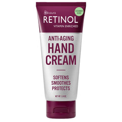 LIVAURA retinol hand cream tube showcasing rich hydration and anti-aging care.