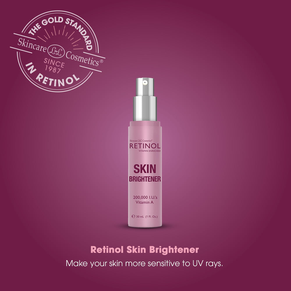 LdeL Retinol Skin Brightener cream spread demonstrates smooth texture for easy nightly use