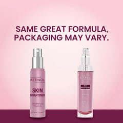 LdeL Retinol Skin Brightener label close-up highlights vitamin A and antioxidant blend