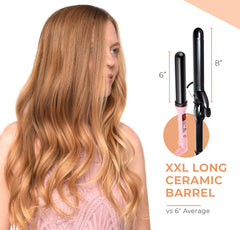 Le Angelique 8-inch barrel emphasizes long-hair friendly design and faster curling.